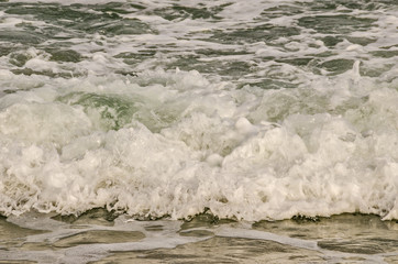 Waves Rushing to Shore
