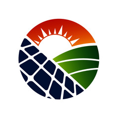 Nature Solar Energy Logo Template