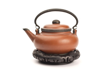 Antique teapot isolated on white background