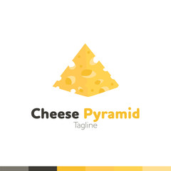 Cheese Food Logo, Restaurant logo, food and cooking logo, vector logo template.