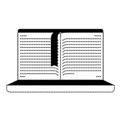 electronic book in laptop computer vector illustration design