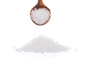 White rock sugar isolated on white