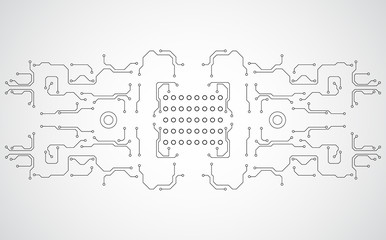 Abstract technology background circuit motherboard  technology, illustration background vector.