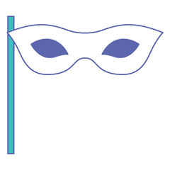 carnival mask celebration icon vector illustration design