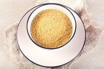 Dry uncooked bulgur
