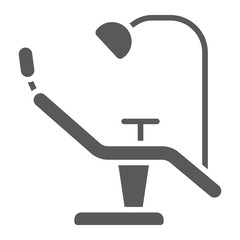 Dentist chair glyph icon, stomatology and dental, surgery sign vector graphics, a solid pattern on a white background, eps 10.