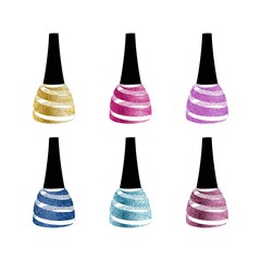 Nail polish with glitter effect