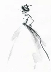 Abstract woman dress. Fashion illustration.  © Anna Ismagilova