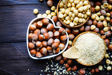 Different types of nuts