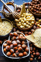 Different types of nuts