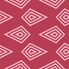 Red geometric print. Seamless pattern
