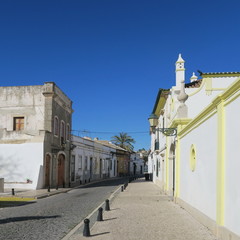 architecture, faro, portugal, white houses, blue sky, overwinter, sky, algarve, winter,