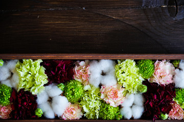 Card concept with flowers