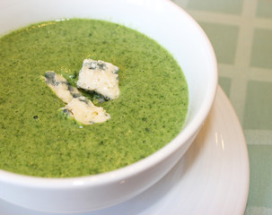 vegetable soup puree with cheese