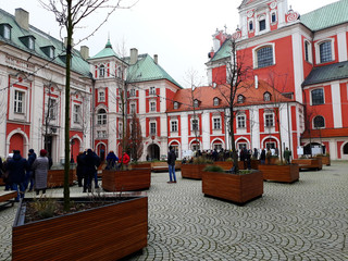 Naklejka premium Poznan, Poland - December 02, 2017: St Stanislaus (the Bishop) Church in the Old town