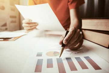 Business man in his owner office.