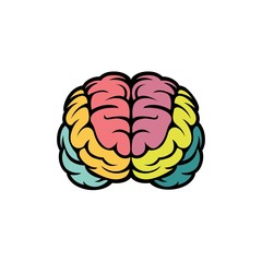 Colorful brain illustration vector