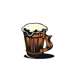 Simple beer mug vector illustration.