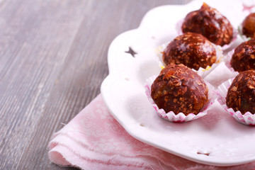 Chocolate and fruit homemade sweets