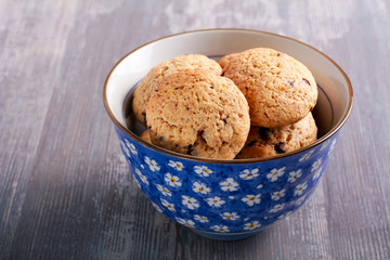 Chocolate chip banana wholemeal cookies