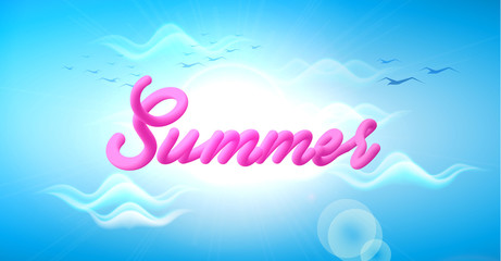 Vector mesh summer vacation holiday cloud sky