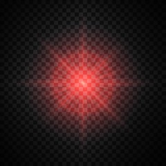 Red vector glow light effect.