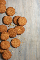 Pile of oat cookies