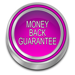 Money back Guarantee button - 3D illustration