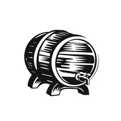Beer barrel icon vector illustration.