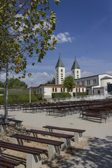 Pilgrimage site of Saint James church in Medjogorje, nobody around