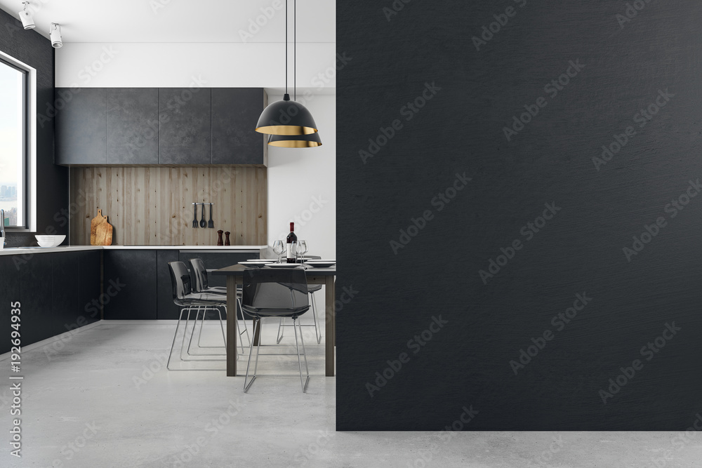 Canvas Prints new kitchen with copyspace