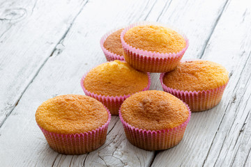 Sweet donuts with icing sugar