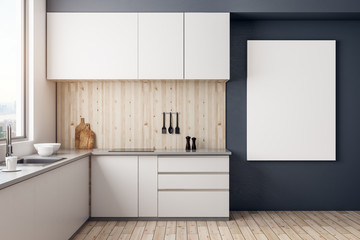Contemporary kitchen with copyspace