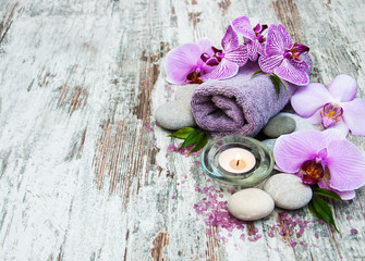 Spa products with orchids