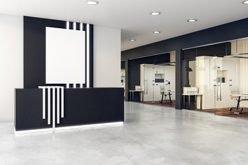 Reception with empty poster