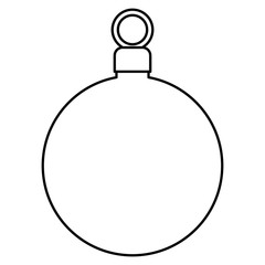 christmas ball hanging decorative vector illustration design