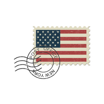 Postage stamp United States of America flag