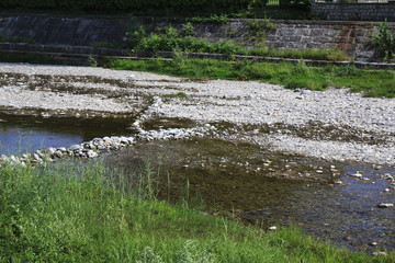 Fluss Livo an der Einmündung in den Comer See bei Domaso unit Gravedona Italien