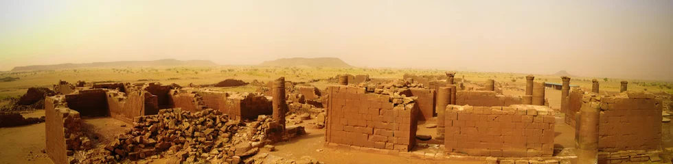 Papier Peint photo Rudnes Panorama des ruines de Musawwarat es-Sufra à Méroé, Soudan