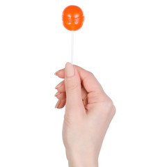 Lollipop in female hand