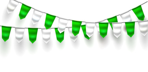 Obraz premium Vector realistic bunting 3d flag st patrick day