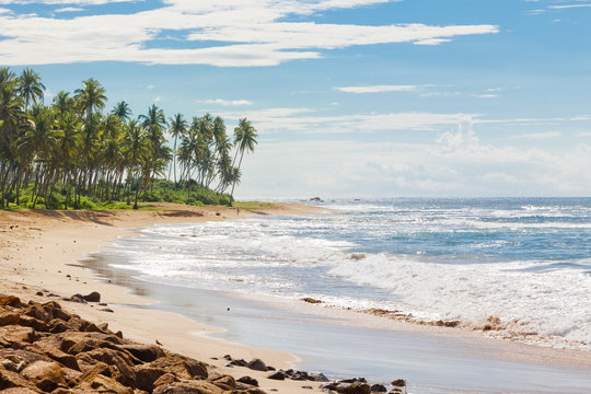 Sri Lanka, Rathgama - Calming natural beach landscape of Rajgama aka Rathgama