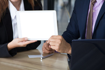 Business meeting hand laptop white textures at work, business concept.