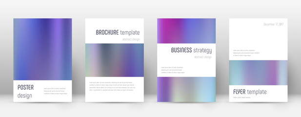 Flyer layout. Minimalistic majestic template for Brochure, Annual Report, Magazine, Poster, Corporate Presentation, Portfolio, Flyer. Artistic color gradients cover page.