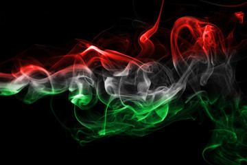 Hungary flag smoke