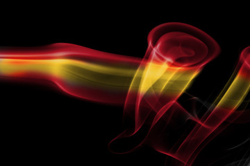 Spain flag smoke