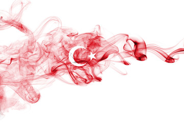 Turkey flag smoke