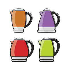 colorful jug variation vector set