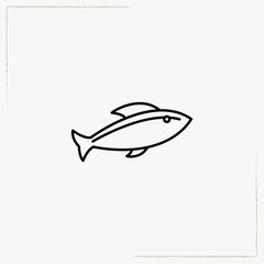 Obraz na płótnie Canvas fish line icon