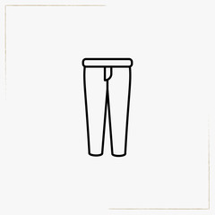 lady trousers line icon